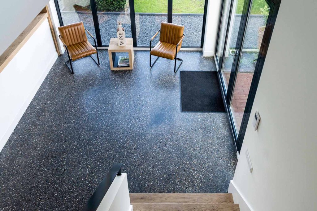 Terrazzo betonvloer kantoorpand